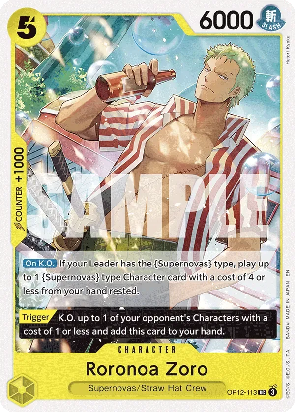 Roronoa Zoro #OP12-113 Legacy of the Master One Piece card