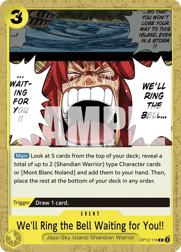 We'll Ring the Bell Waiting for You!! #OP12-116 Legacy of the Master One Piece card