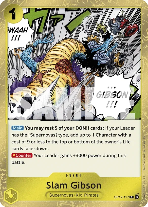 Slam Gibson #OP12-117 Legacy of the Master One Piece card