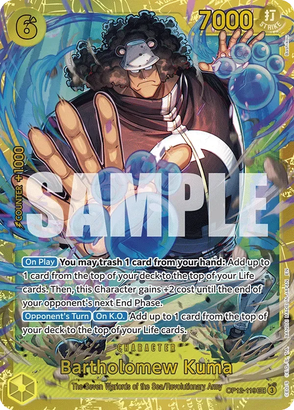 Bartholomew Kuma #OP12-119 Legacy of the Master One Piece card