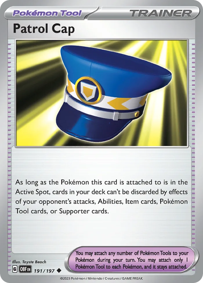 Patrol Cap #191 Obsidian Flames Pokemon card