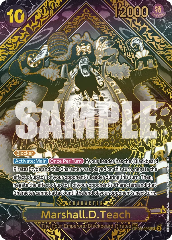 Marshall.D.Teach #OP09-093 Legacy of the Master One Piece card