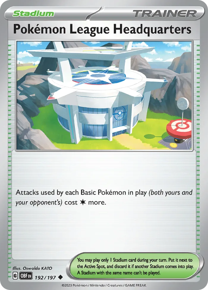 Pokémon League Headquarters #192 Obsidian Flames Pokemon card