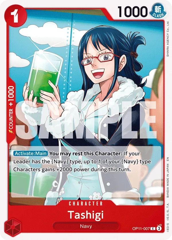 Tashigi #OP11-007 A Fist of Divine Speed One Piece card