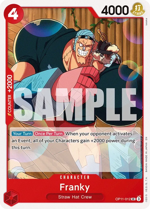 Franky #OP11-012 A Fist of Divine Speed One Piece card