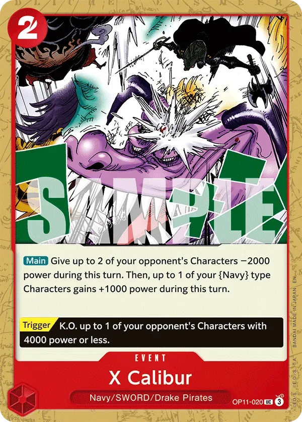 X Calibur #OP11-020 A Fist of Divine Speed One Piece card