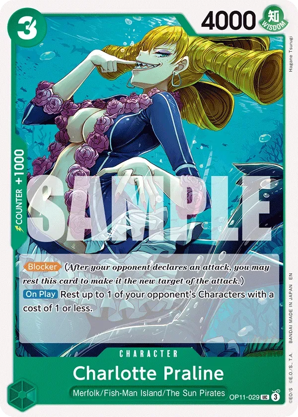 Charlotte Praline #OP11-029 A Fist of Divine Speed One Piece card
