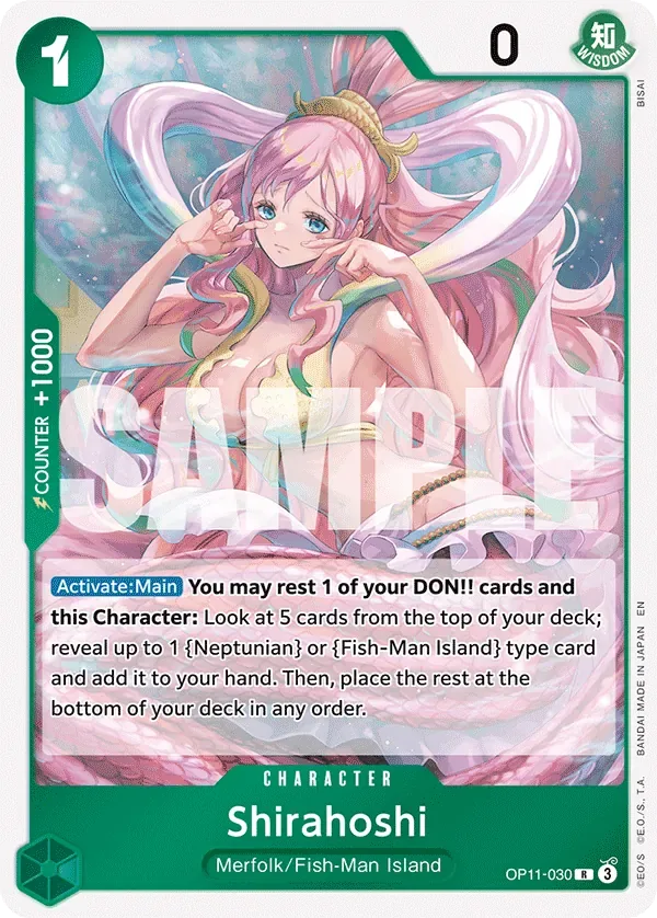 Shirahoshi #OP11-030 A Fist of Divine Speed One Piece card