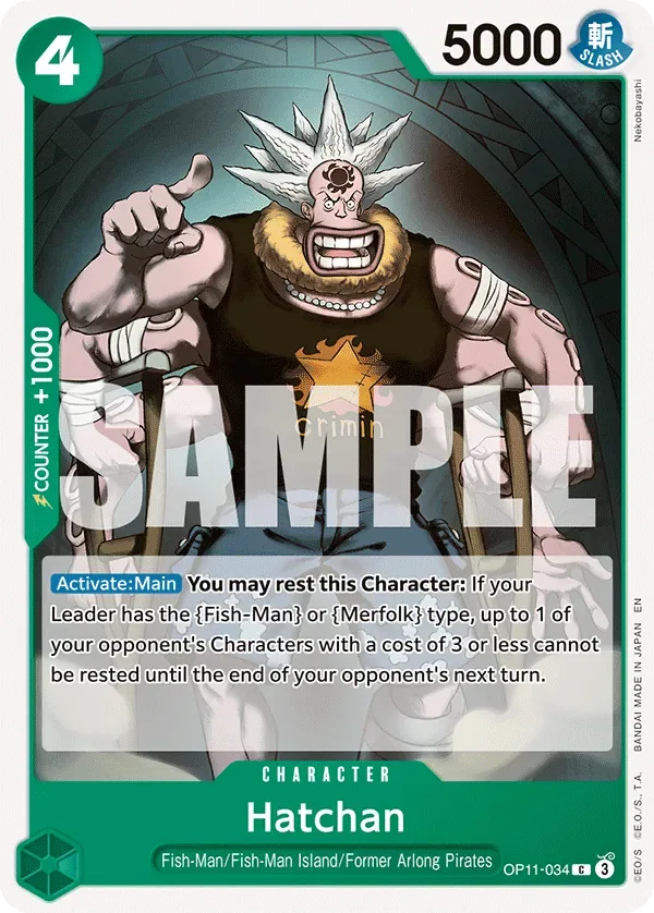 Hatchan #OP11-034 A Fist of Divine Speed One Piece card