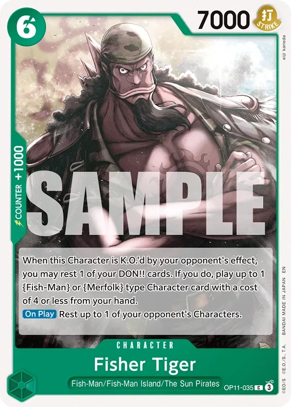 Fisher Tiger #OP11-035 A Fist of Divine Speed One Piece card