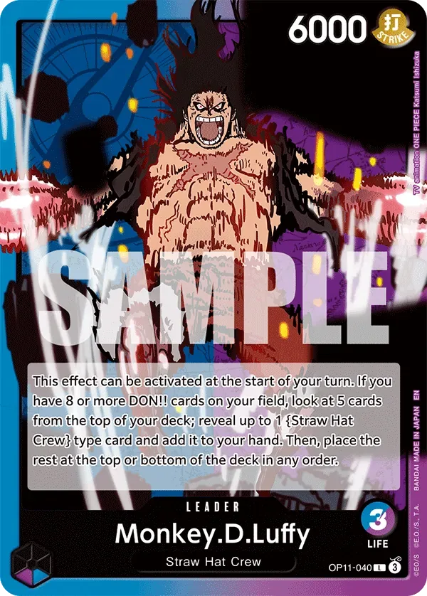 Monkey.D.Luffy #OP11-040 A Fist of Divine Speed One Piece card