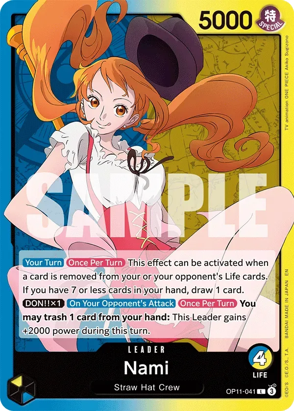 Nami #OP11-041 A Fist of Divine Speed One Piece card