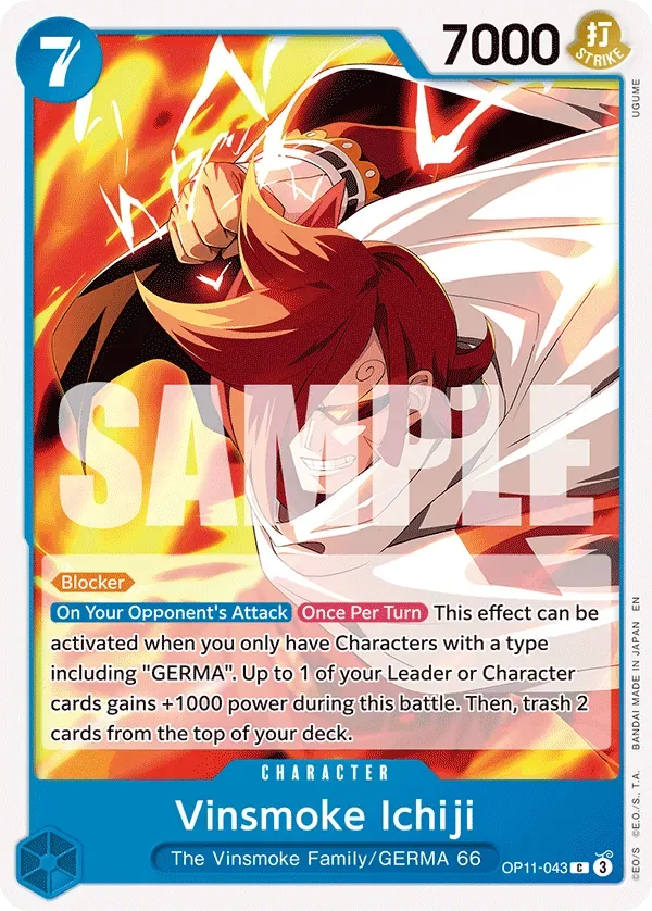 Vinsmoke Ichiji #OP11-043 A Fist of Divine Speed One Piece card