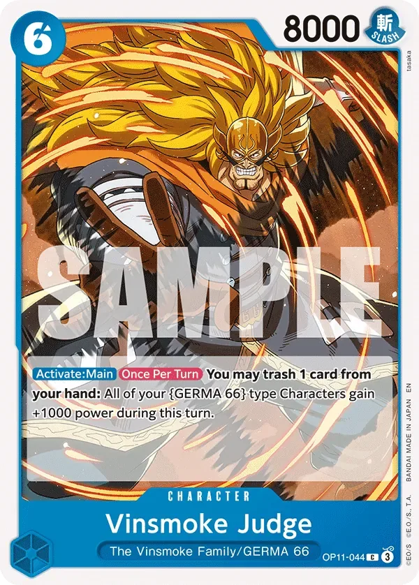 Vinsmoke Judge #OP11-044 A Fist of Divine Speed One Piece card