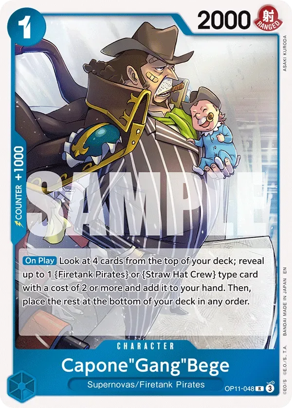 Capone"Gang"Bege #OP11-048 A Fist of Divine Speed One Piece card