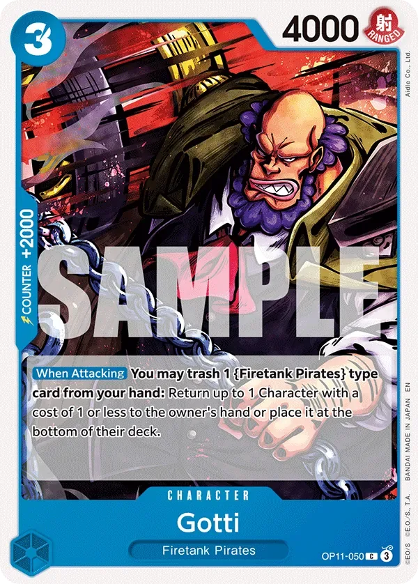 Gotti #OP11-050 A Fist of Divine Speed One Piece card