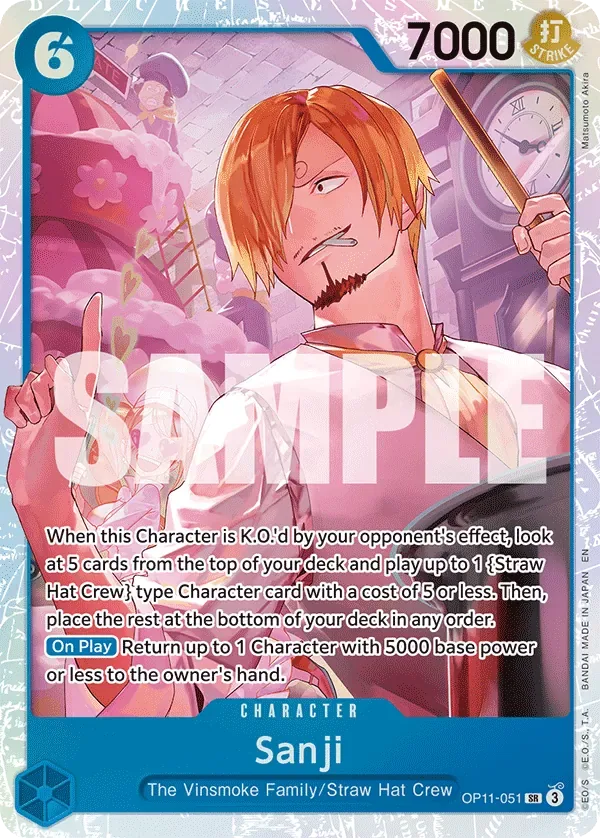 Sanji #OP11-051 A Fist of Divine Speed One Piece card