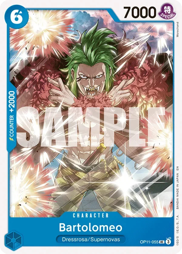 Bartolomeo #OP11-055 A Fist of Divine Speed One Piece card