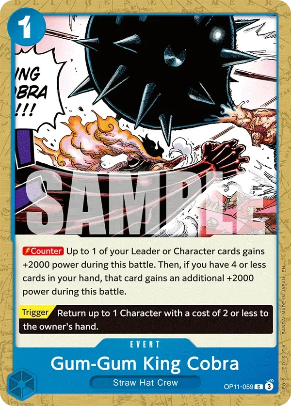 Gum-Gum King Cobra #OP11-059 A Fist of Divine Speed One Piece card