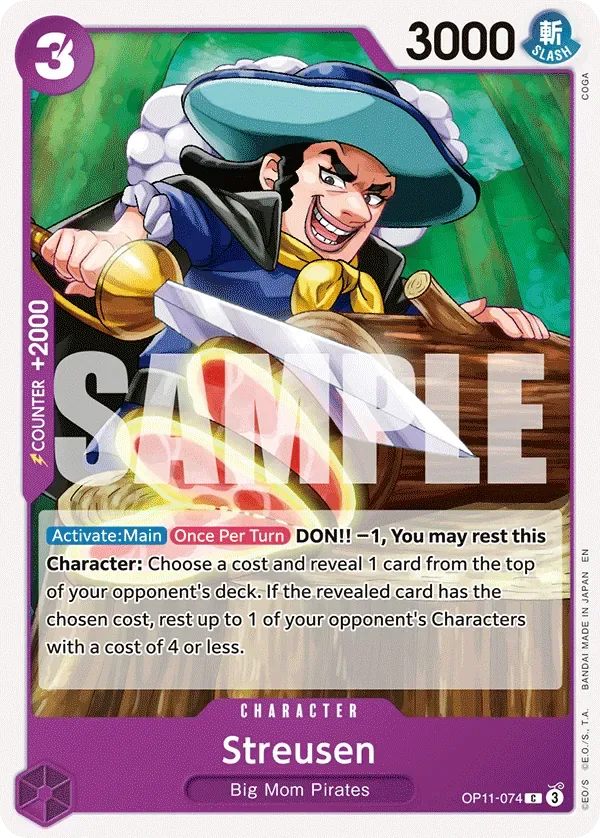 Streusen #OP11-074 A Fist of Divine Speed One Piece card