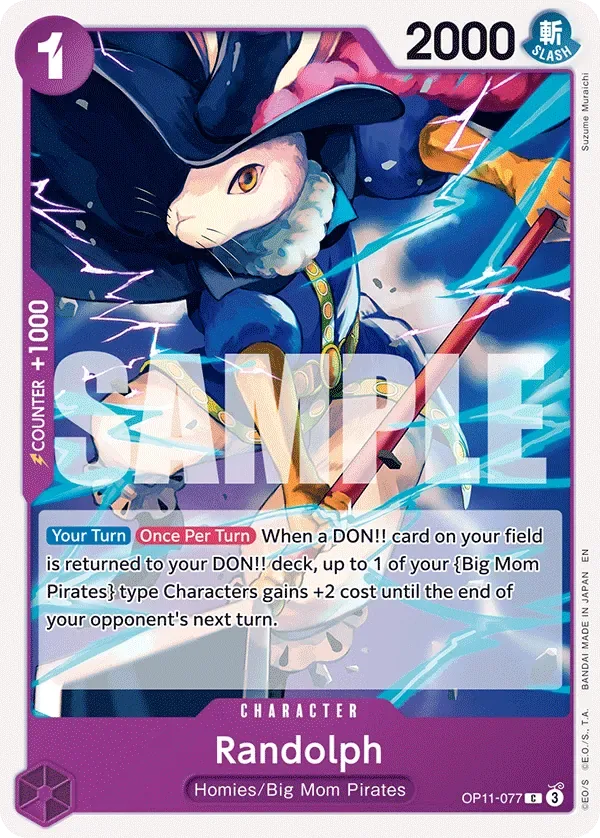 Randolph #OP11-077 A Fist of Divine Speed One Piece card