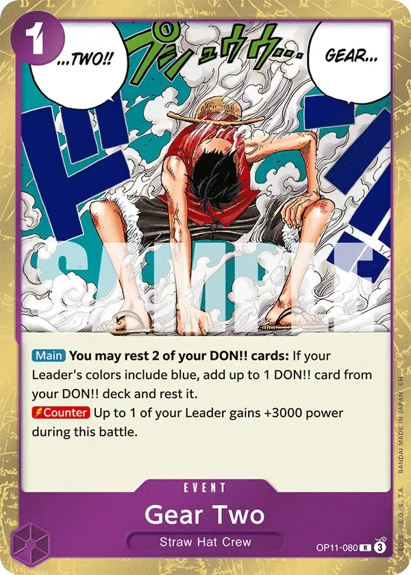 Gear Two #OP11-080 A Fist of Divine Speed One Piece card