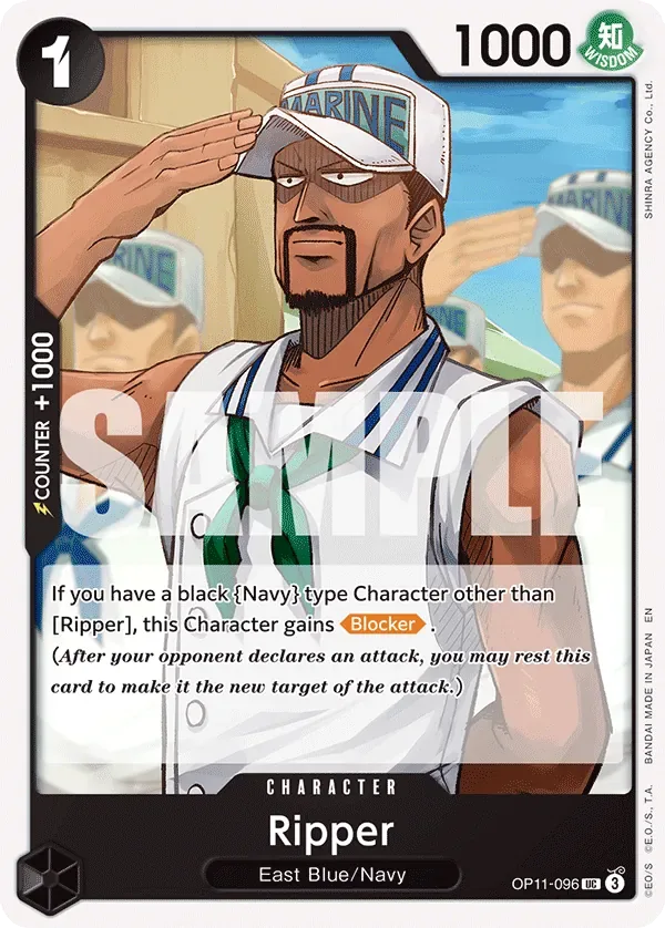 Ripper #OP11-096 A Fist of Divine Speed One Piece card