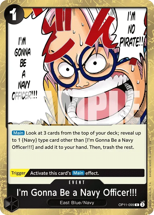 I'm Gonna Be a Navy Officer!!! #OP11-099 A Fist of Divine Speed One Piece card