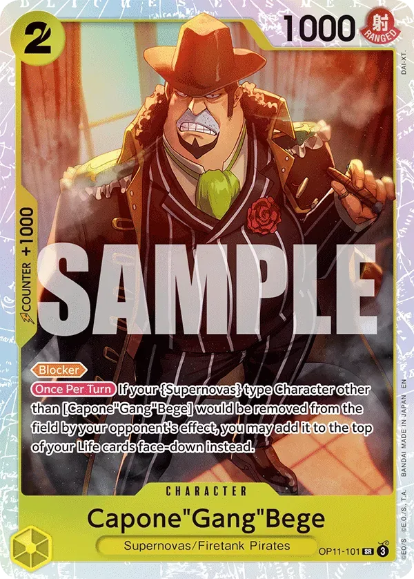 Capone"Gang"Bege #OP11-101 A Fist of Divine Speed One Piece card