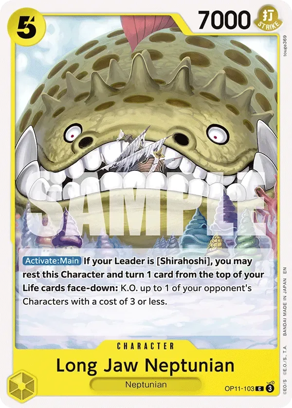 Long-Jaw Neptunian #OP11-103 A Fist of Divine Speed One Piece card