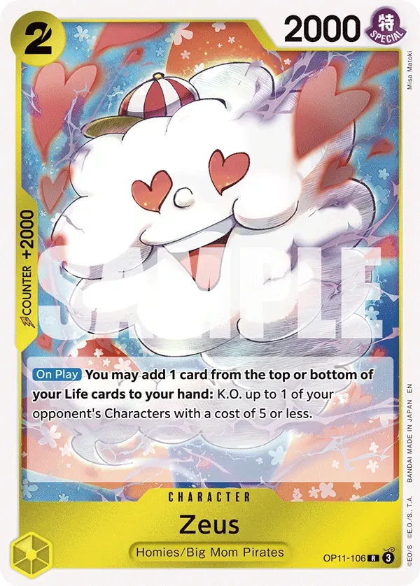 Zeus #OP11-106 A Fist of Divine Speed One Piece card