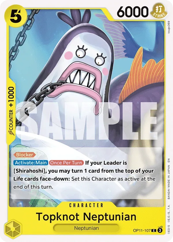 Topknot Neptunian #OP11-107 A Fist of Divine Speed One Piece card