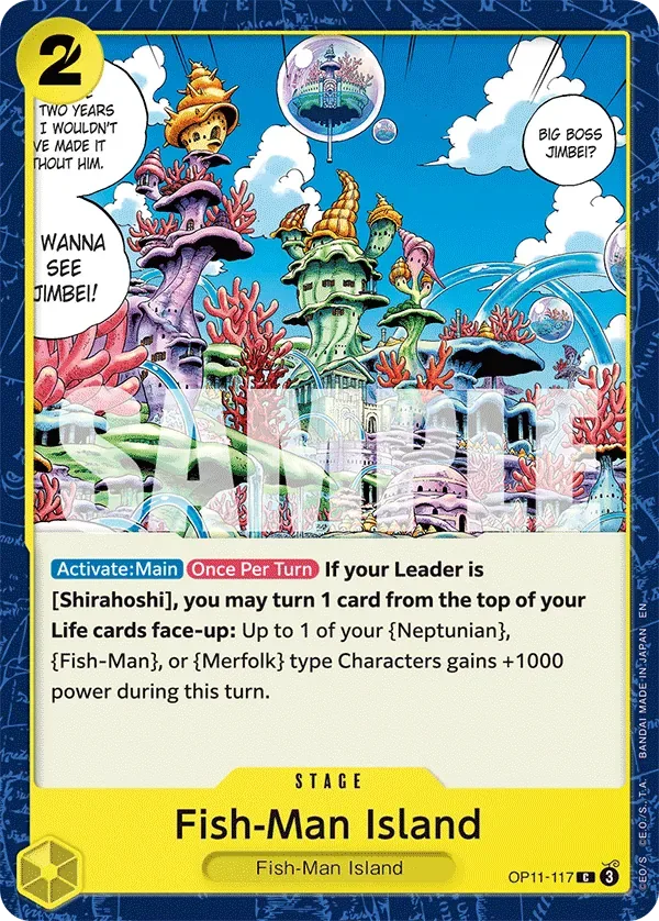 Fish-Man Island #OP11-117 A Fist of Divine Speed One Piece card