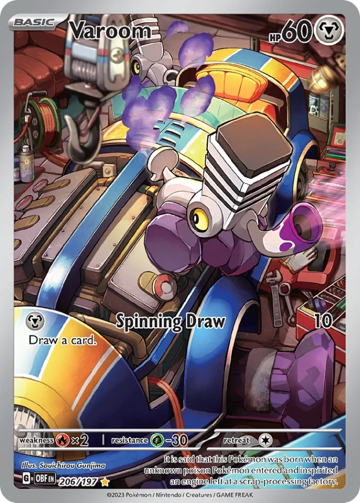 Varoom #206 Obsidian Flames Pokemon card
