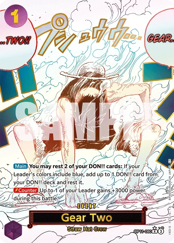 Gear Two #OP11-080 A Fist of Divine Speed One Piece card
