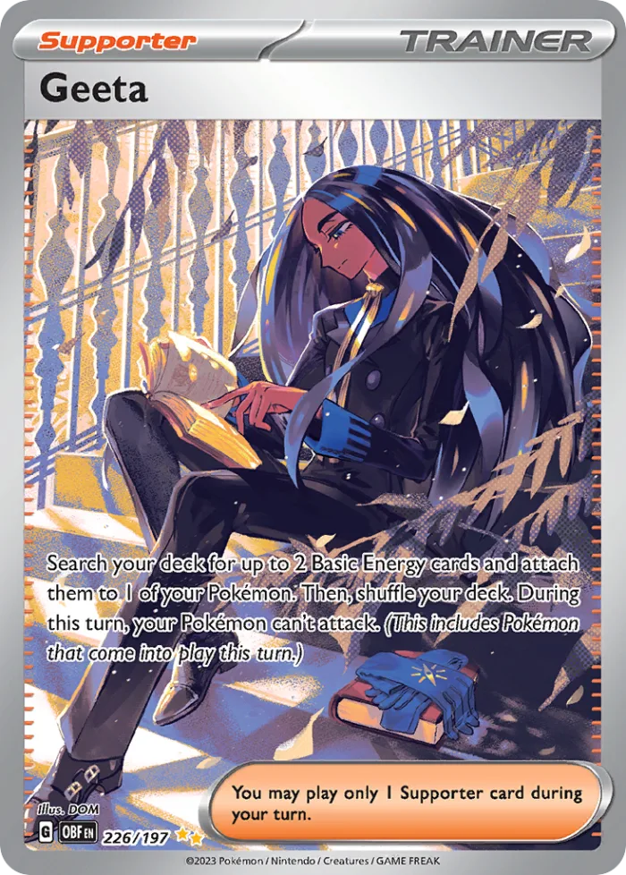 Geeta #226 Obsidian Flames Pokemon card
