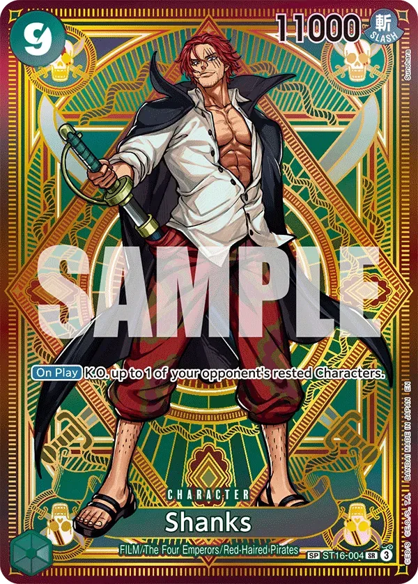 Shanks #ST16-004 A Fist of Divine Speed One Piece card