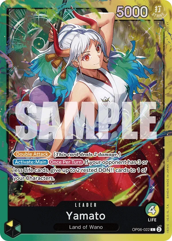 Yamato #OP06-022 GREEN/YELLOW Yamato One Piece card