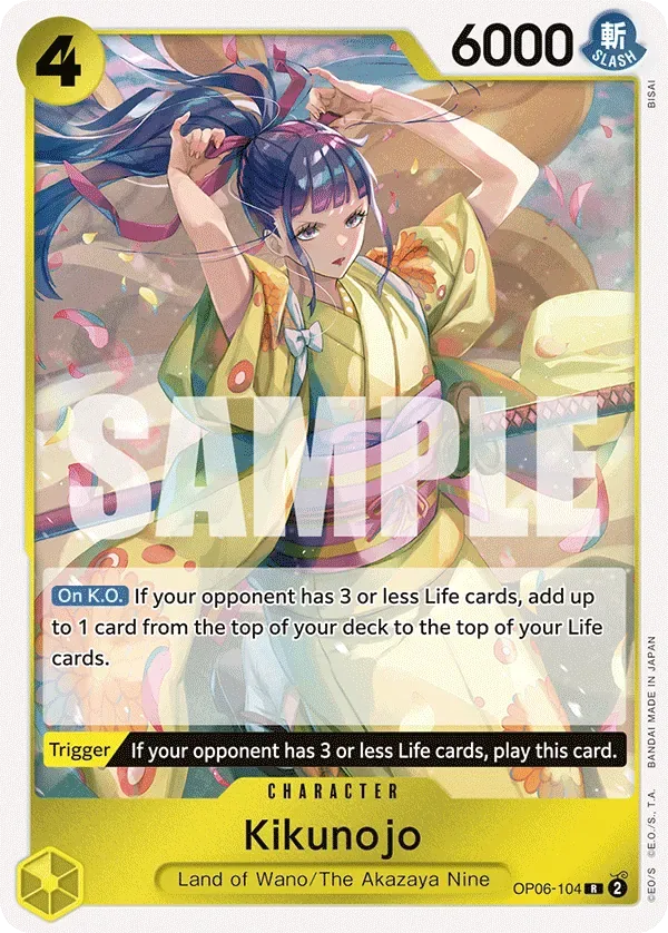 Kikunojo #OP06-104 GREEN/YELLOW Yamato One Piece card