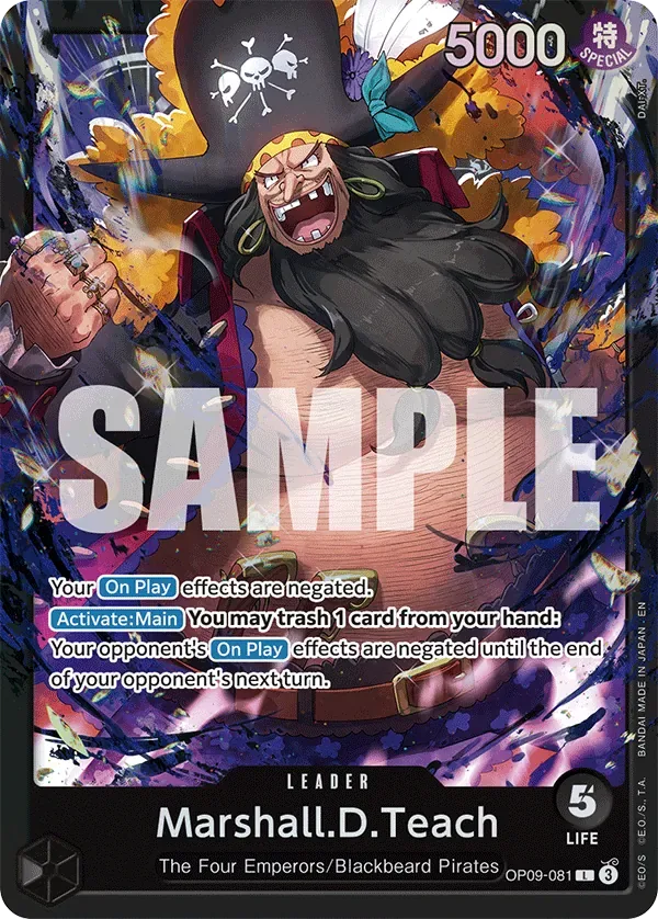 Marshall.D.Teach #OP09-081 BLACK Marshall.D.Teach One Piece card