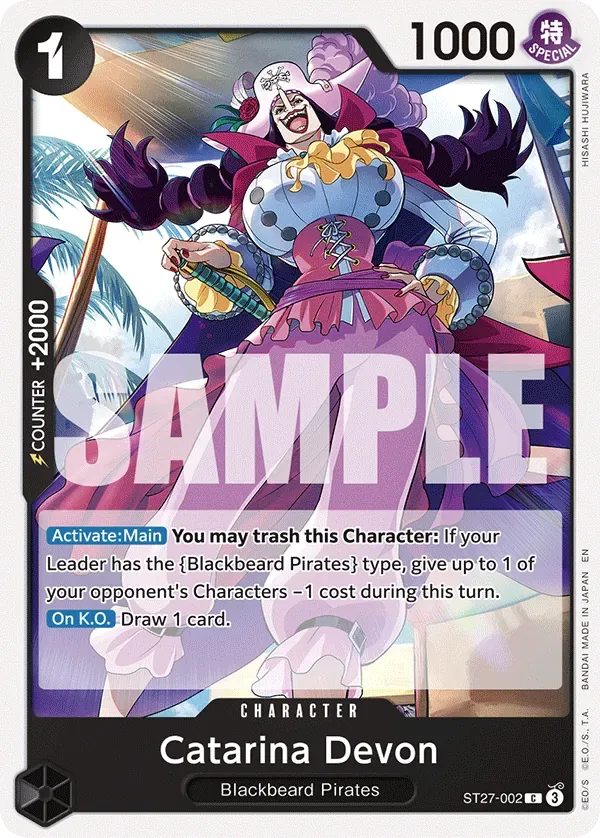 Catarina Devon #ST27-002 BLACK Marshall.D.Teach One Piece card