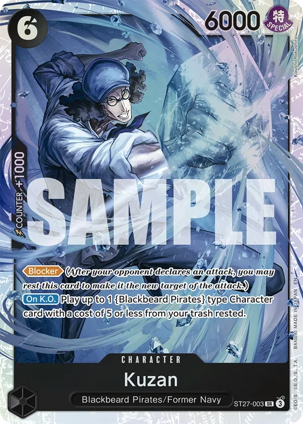 Kuzan #ST27-003 BLACK Marshall.D.Teach One Piece card