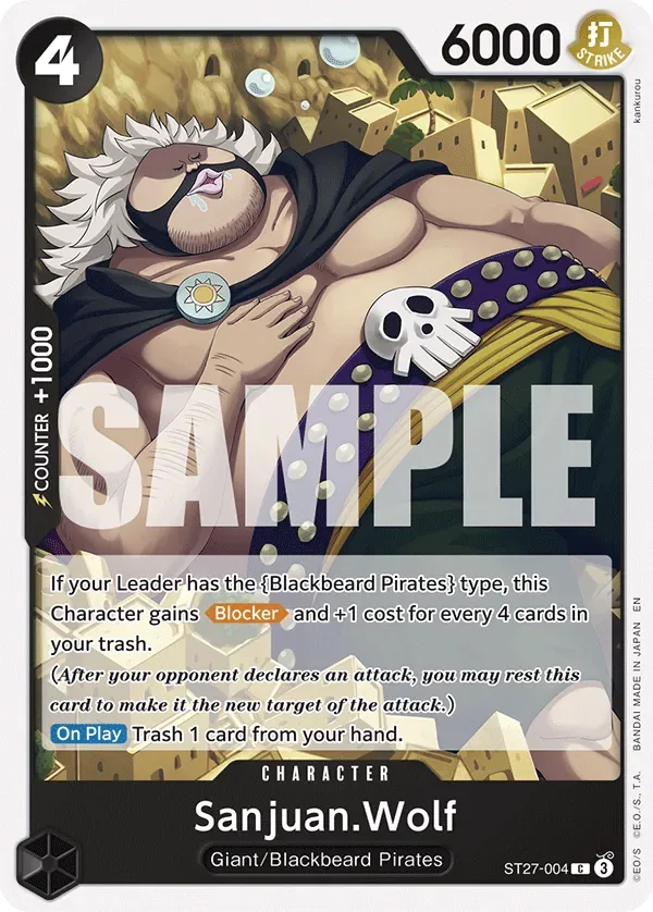 Sanjuan.Wolf #ST27-004 BLACK Marshall.D.Teach One Piece card
