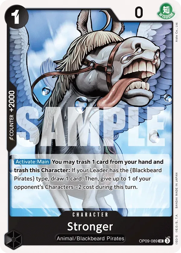 Stronger #OP09-089 BLACK Marshall.D.Teach One Piece card