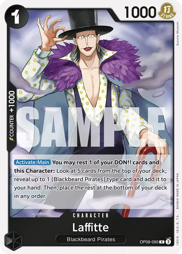 Laffitte #OP09-095 BLACK Marshall.D.Teach One Piece card