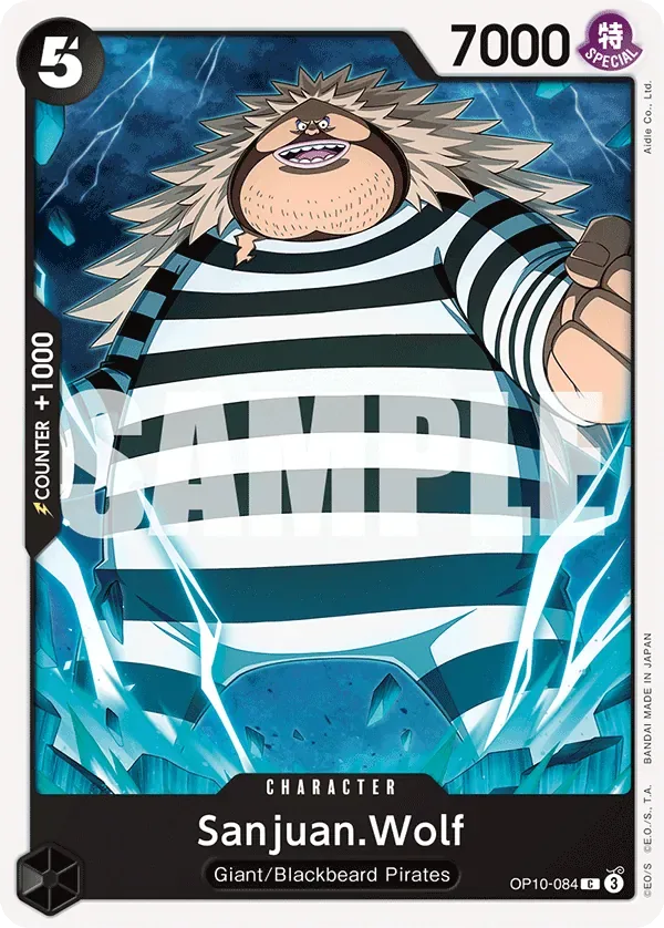 Sanjuan.Wolf #OP10-084 BLACK Marshall.D.Teach One Piece card