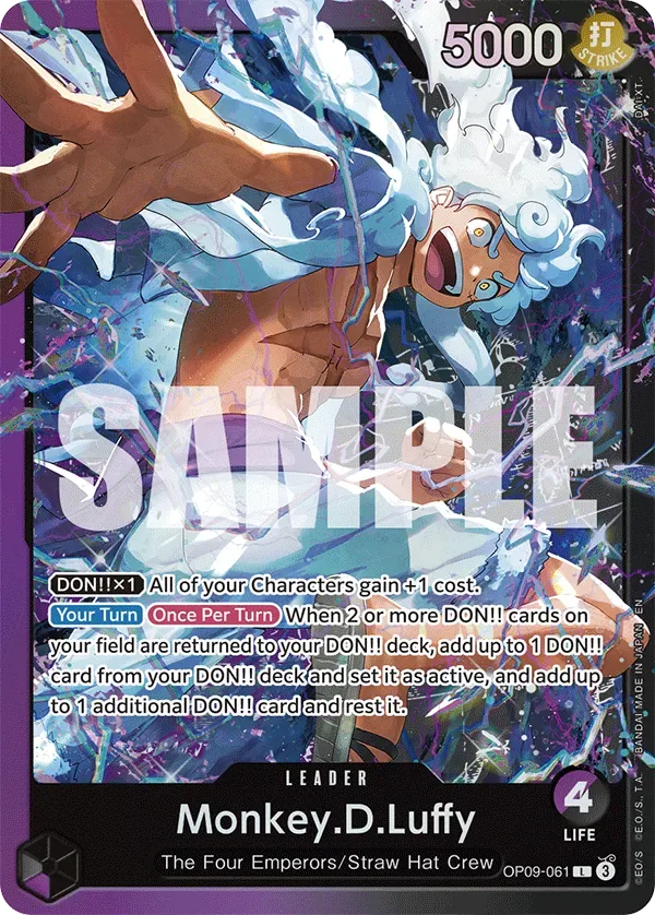 Monkey.D.Luffy #OP09-061 PURPLE/BLACK Monkey.D.Luffy One Piece card