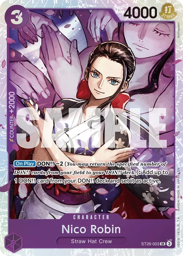 Nico Robin #ST26-003 PURPLE/BLACK Monkey.D.Luffy One Piece card