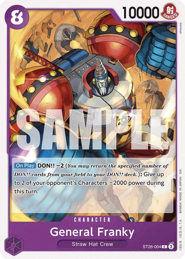 General Franky #ST26-004 PURPLE/BLACK Monkey.D.Luffy One Piece card