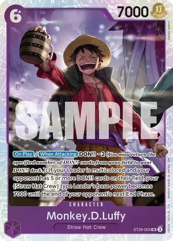 Monkey.D.Luffy #ST26-005 PURPLE/BLACK Monkey.D.Luffy One Piece card